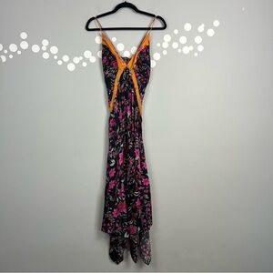 Free People There She Goes Printed Maxi Slip Size XS NWT